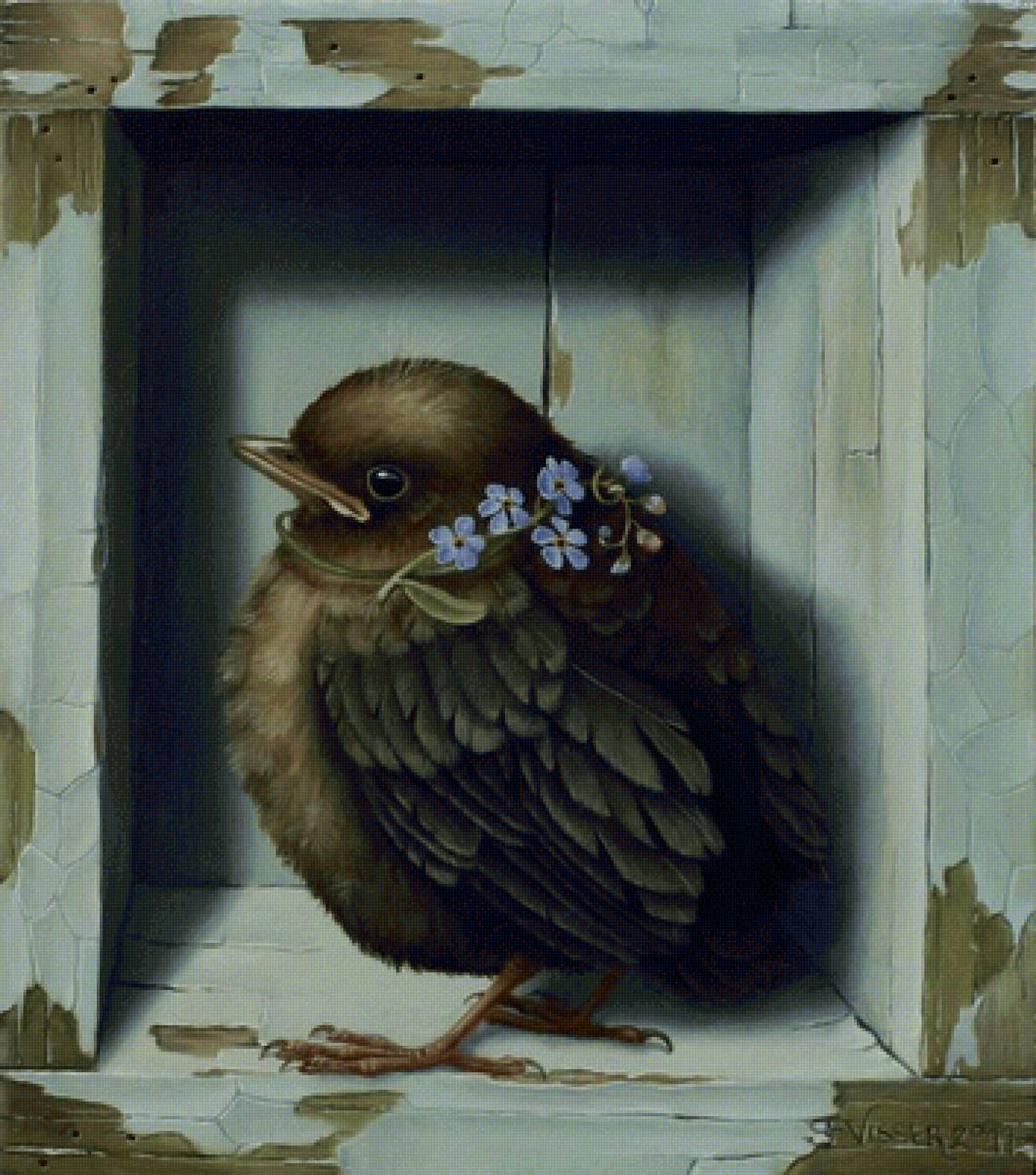 Suzan Visser. Птичка - птичка, цветок - предпросмотр