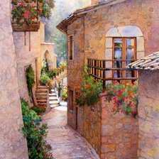 Схема вышивки «Узкая улочка»