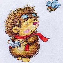 Схема вышивки «Ежик и пчела»