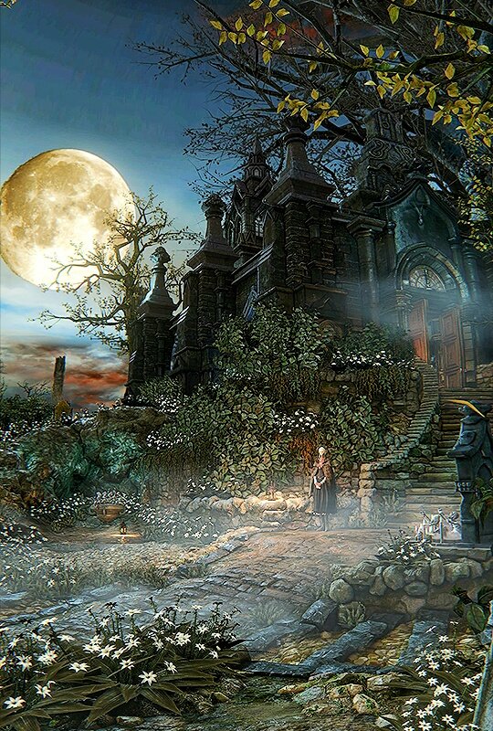 Готическая - август, луна, готика, красивая готика, призрак лета - оригинал