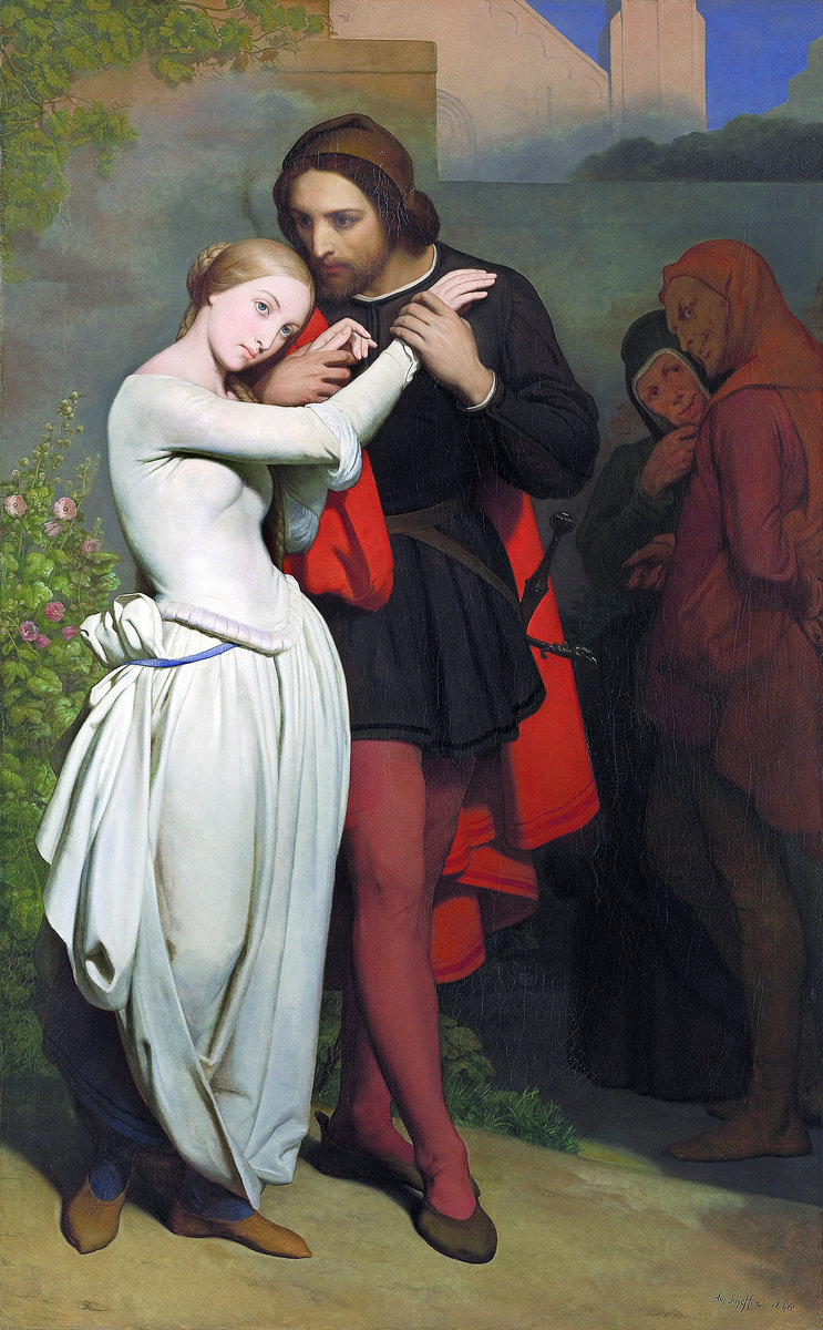 Ари Шеффер. Фауст и Маргарита в саду. 1846 - фильм, картина, живопись, театр, книга - оригинал