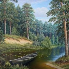 Схема вышивки «пейзаж»