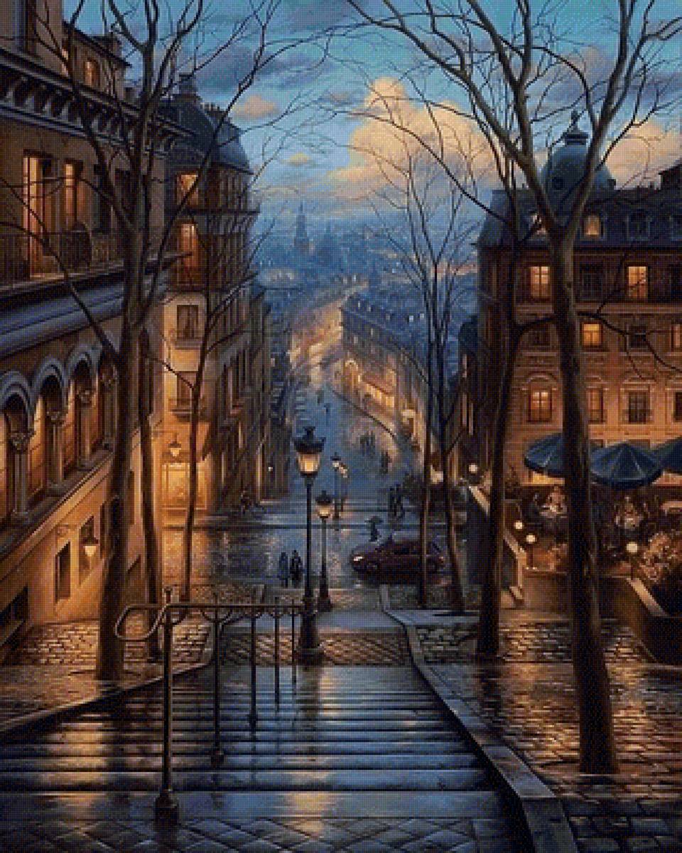 Город - городской пейзаж, вечер., город - предпросмотр