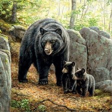 Оригинал схемы вышивки «три медведя» (№2190060)