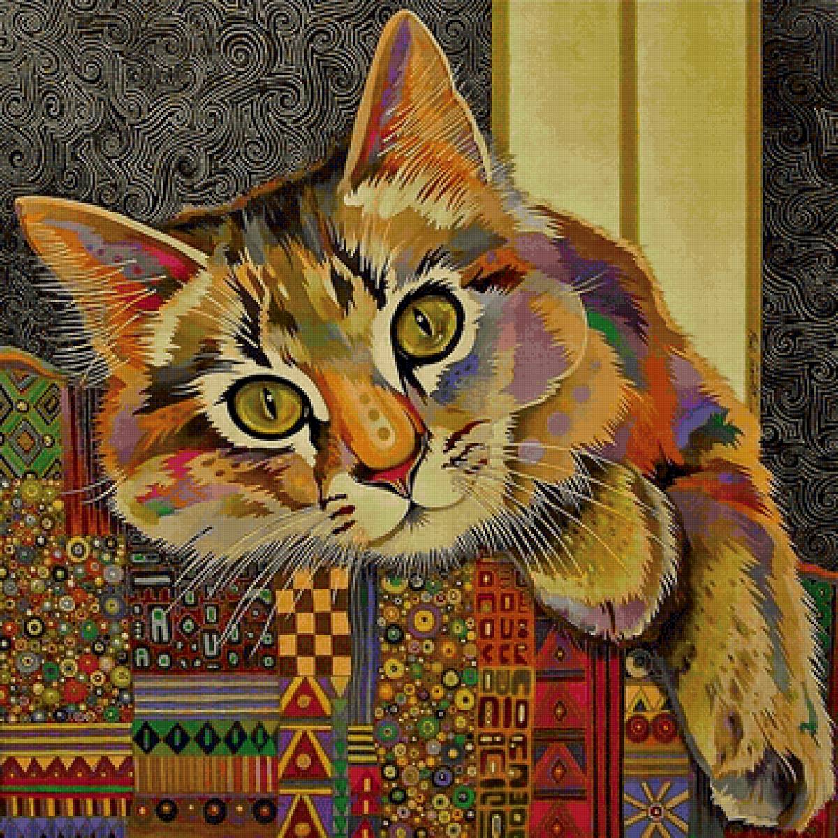 Gato. - animais.pintura. - предпросмотр