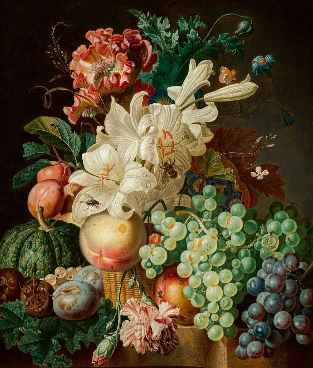 Arranjo,de mesa. - flores.frutas - оригинал