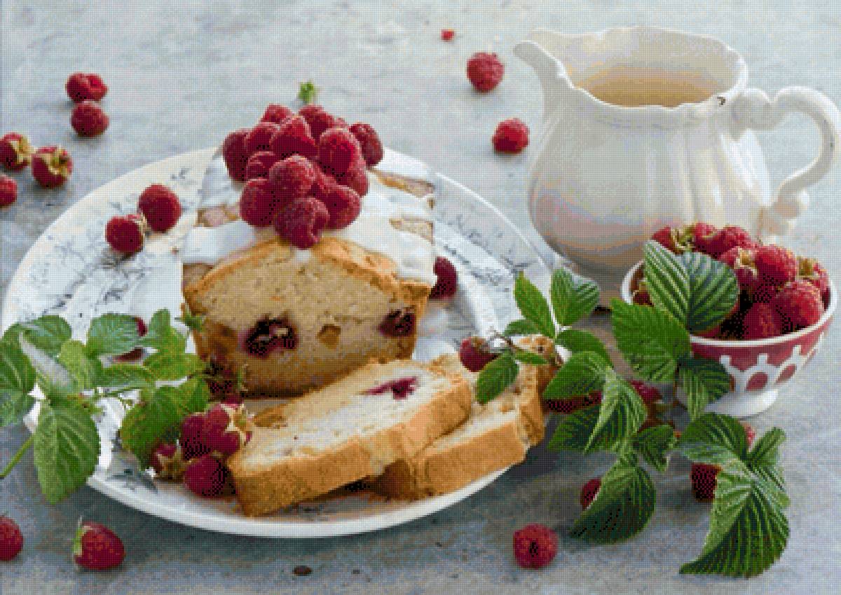 Кекс с малиной - кекс чаепитие сладости выпечка малина натюрморт - предпросмотр