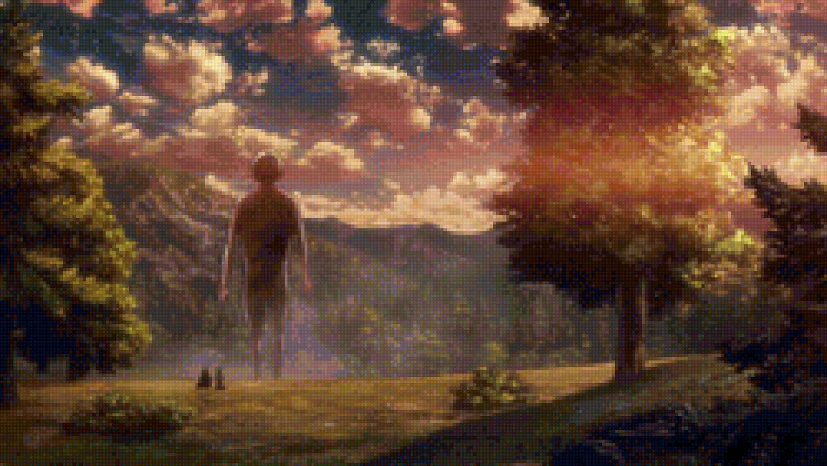 Атака титанов2 - shingeki no kyojin, attack on titan, пейзаж, атака титанов - предпросмотр