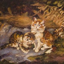 Схема вышивки «Тигрята»