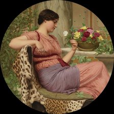 Схема вышивки «Menina, com flores,»