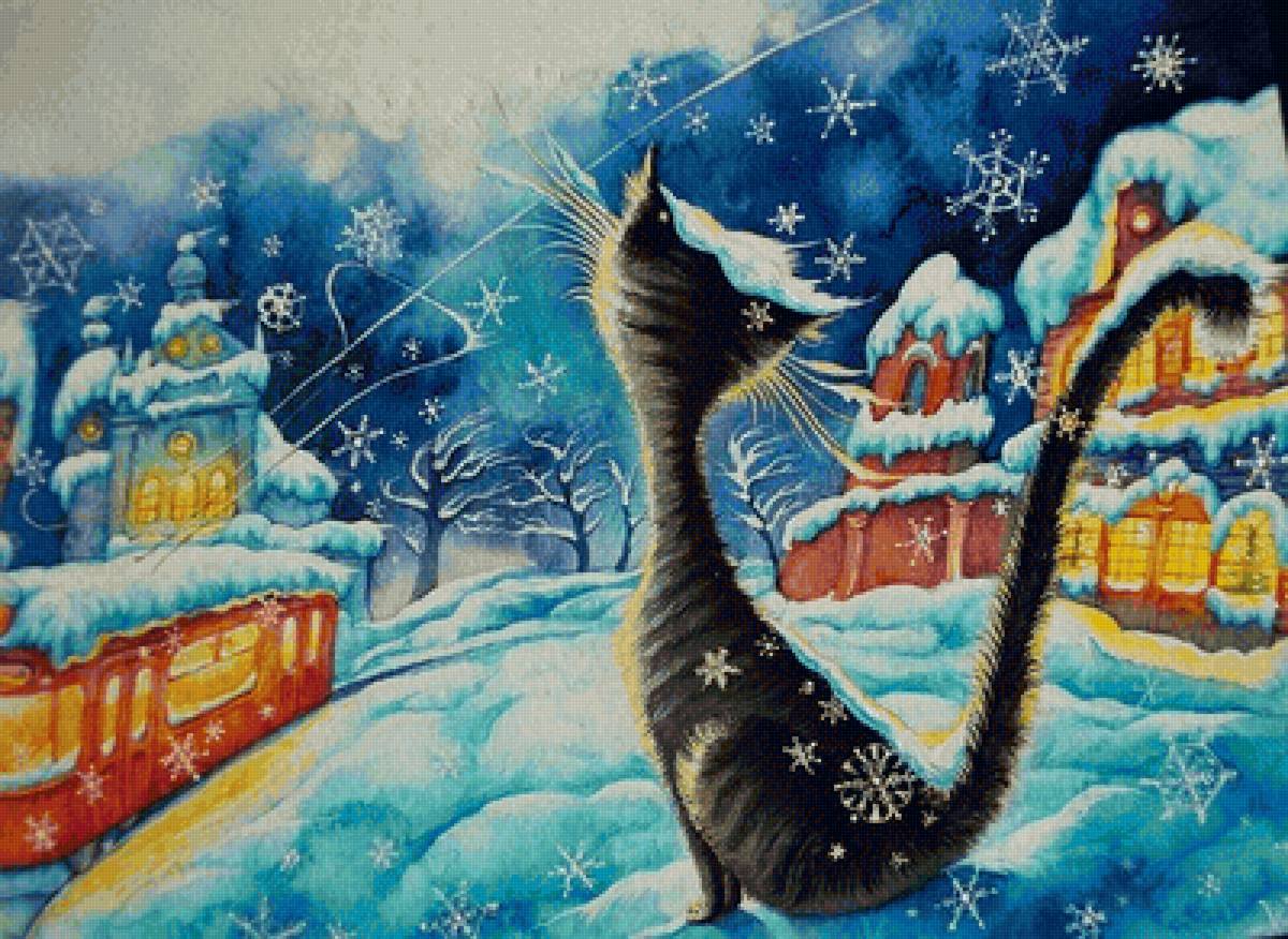 Киса - сказка, иллюстрация - предпросмотр