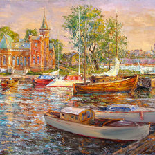 Схема вышивки «Июль в Стокгольме»