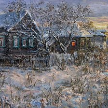 Схема вышивки «В декабре темнеет рано»