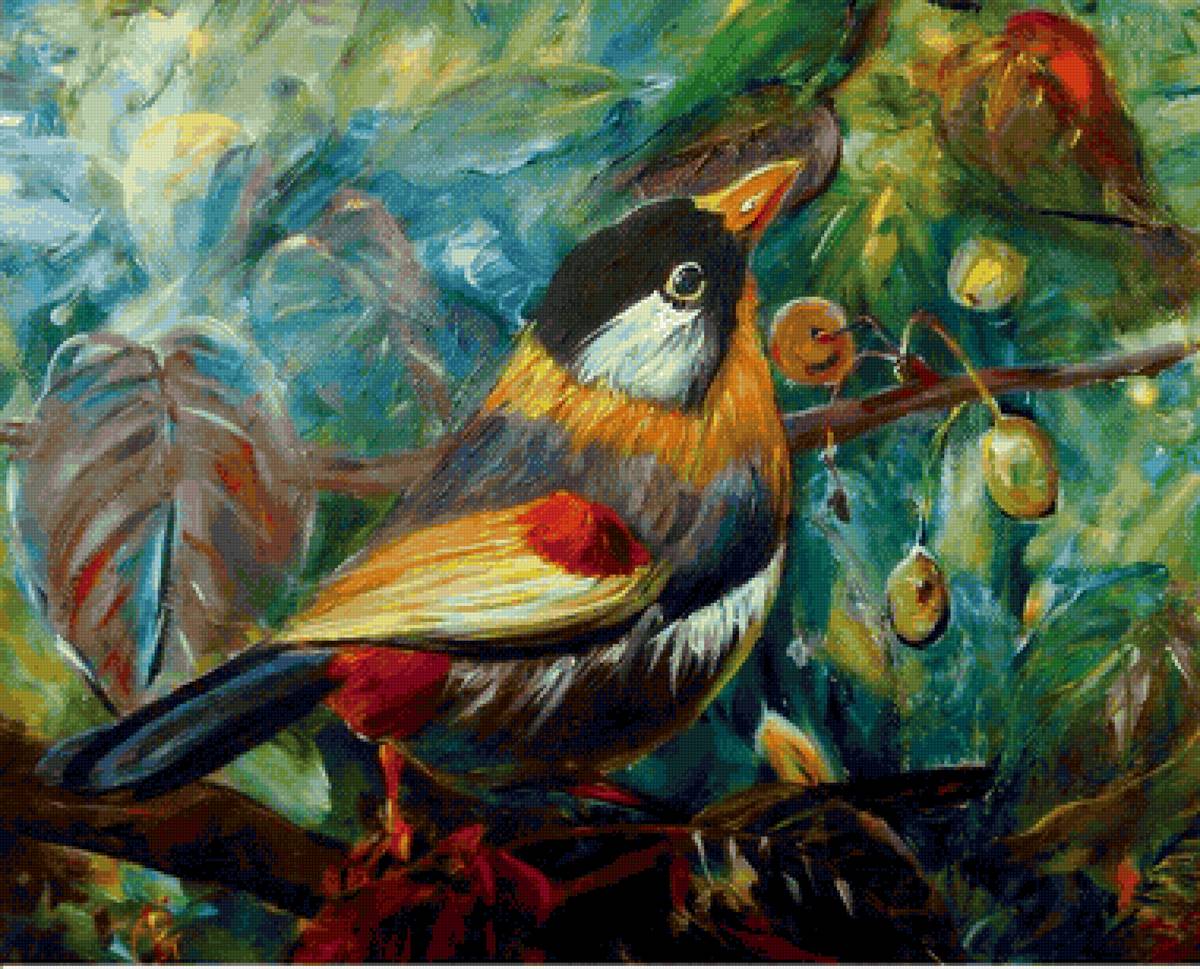 Pássaro. - pintura., pássaro - предпросмотр