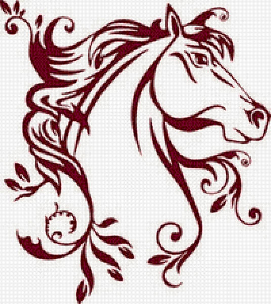 монохром4 - лошадь, живопись., природа, настроение, лошади, кони - предпросмотр