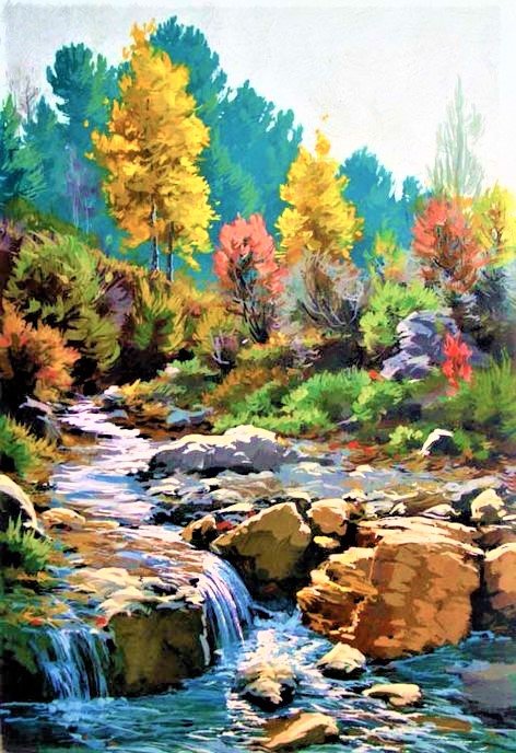 Autumn on Creek - пейзажи - оригинал