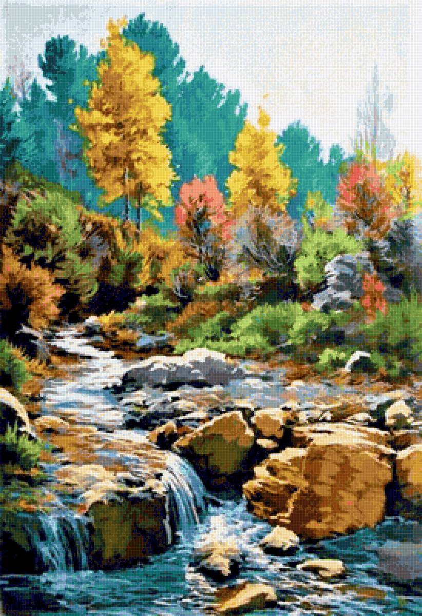 Autumn on Creek - пейзажи - предпросмотр