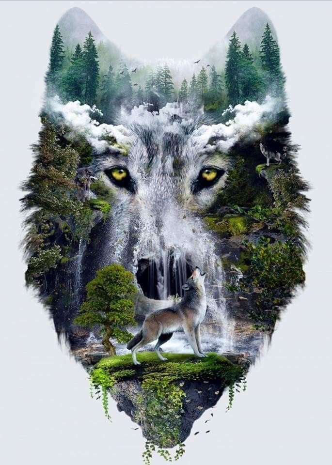 Волк - лес, гора, волк - оригинал