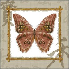 Оригинал схемы вышивки «бабочка в рамке» (№2196460)