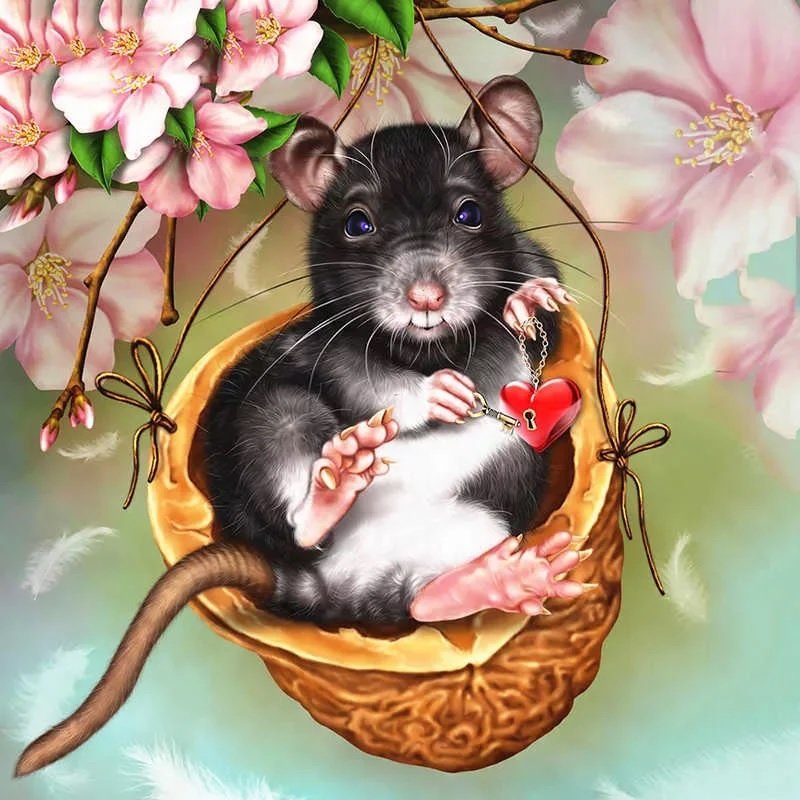 Rato. - flores.animais - оригинал