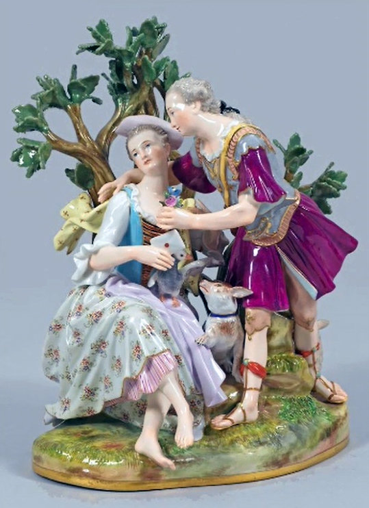 фарфоровая парочка - статуэтки - оригинал