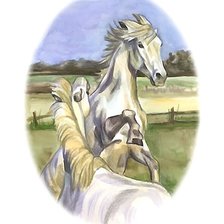 Оригинал схемы вышивки «кони» (№2197402)