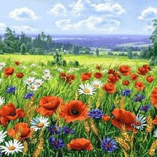 Схема вышивки «цветы»