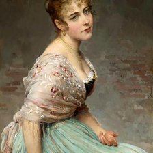 Схема вышивки «Портрет девушки»