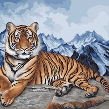 Схема вышивки «Tigre, nas montanhas,»