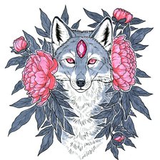 Оригинал схемы вышивки «волк» (№2198240)
