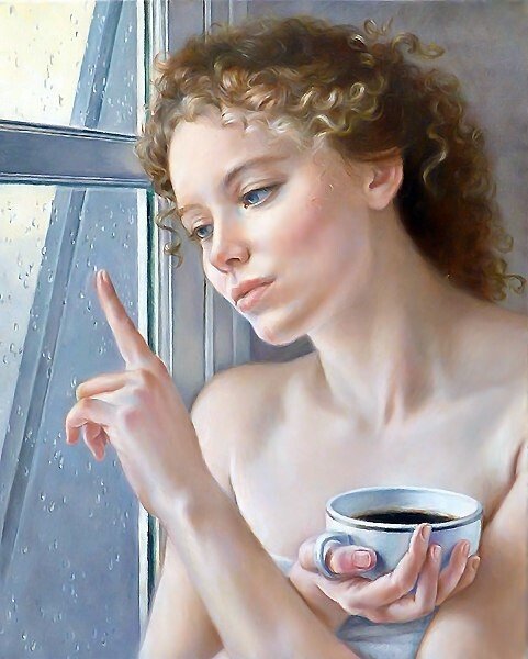 №2198517 - окно, девушка, дождь, осень - оригинал