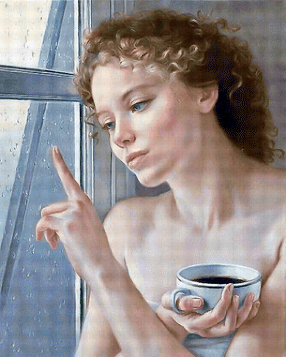 №2198517 - девушка, дождь, окно, осень - предпросмотр