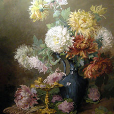 Схема вышивки «хризантемы»