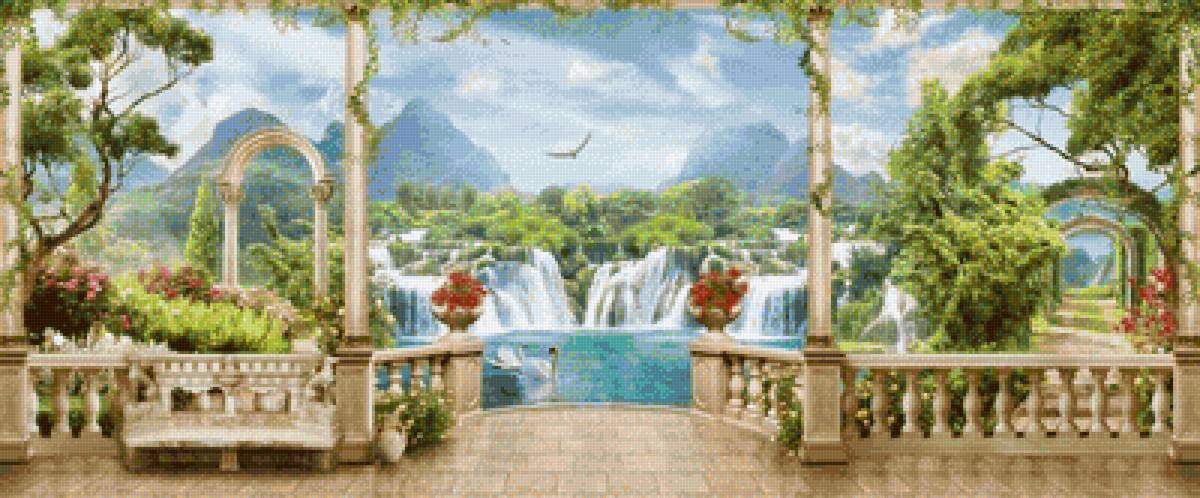 Веранда у озера - озеро - предпросмотр