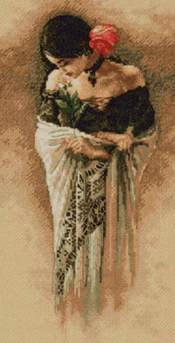 Девушка цветок - стеснение, цветок, девушка - предпросмотр