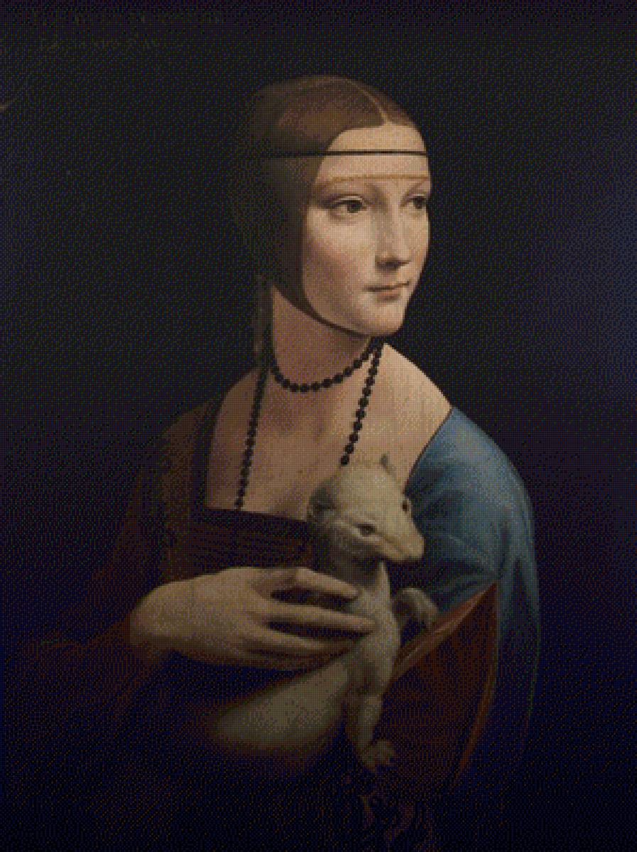 Leonardo da Vinci, Lady with an Ermine c.1489 - lady with an ermine c.1489, leonardo da vinci - предпросмотр
