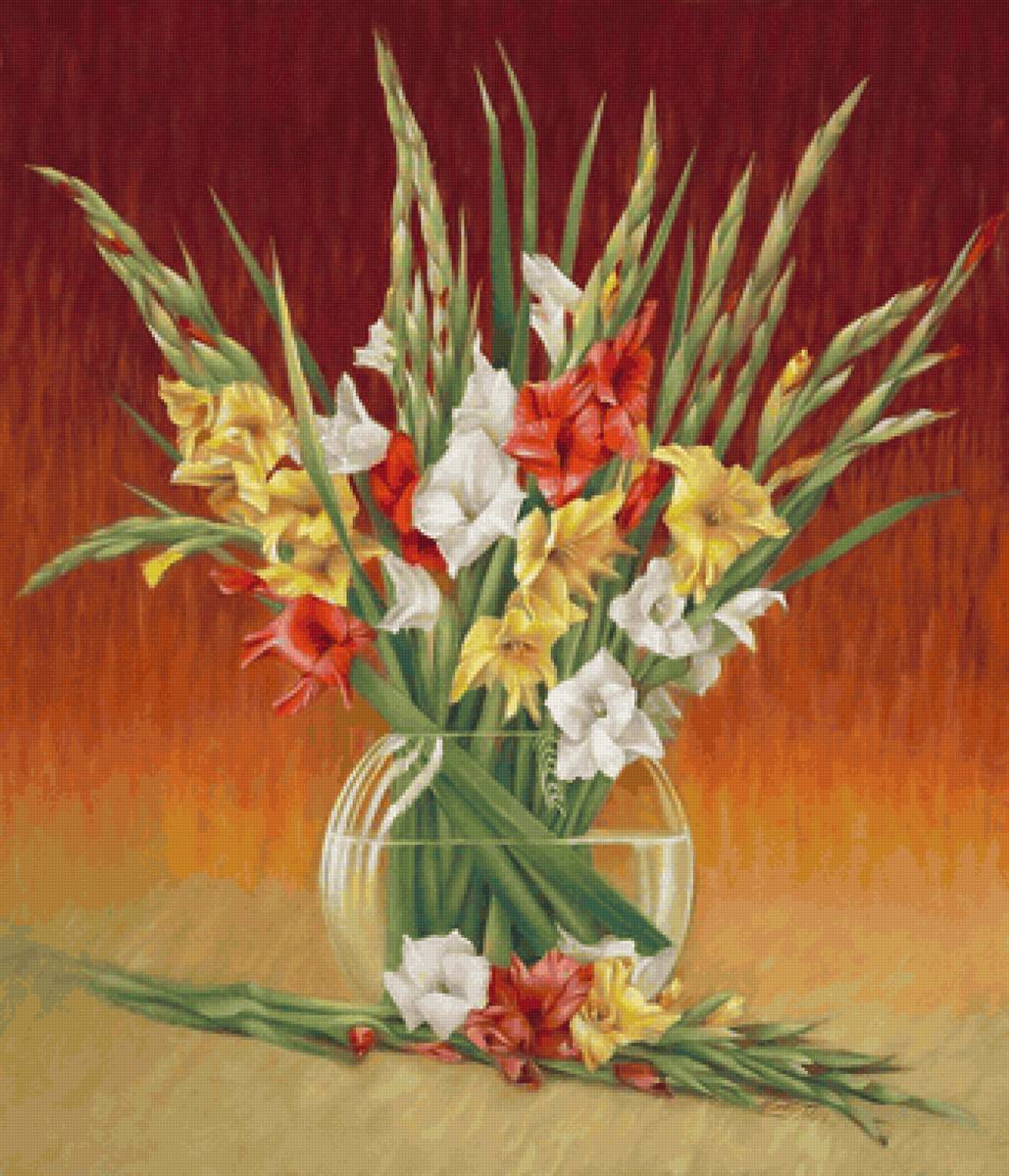 Boque de flores. - vaso, flores, bulbos - предпросмотр