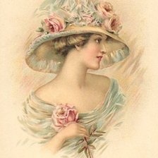 Портрет леди с розой