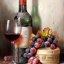 Схема вышивки «натюрморт с вином»