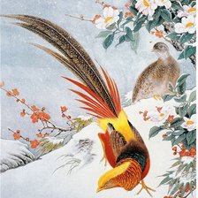 Схема вышивки «Птицы. Китайская живопись»