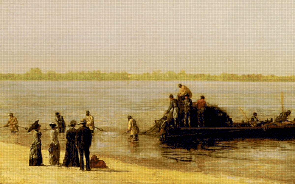 Thomas Eakins Shad Fishing at Gloucester on the Delaware River - shad fishing at gloucester on the delaware river, thomas eakins - предпросмотр