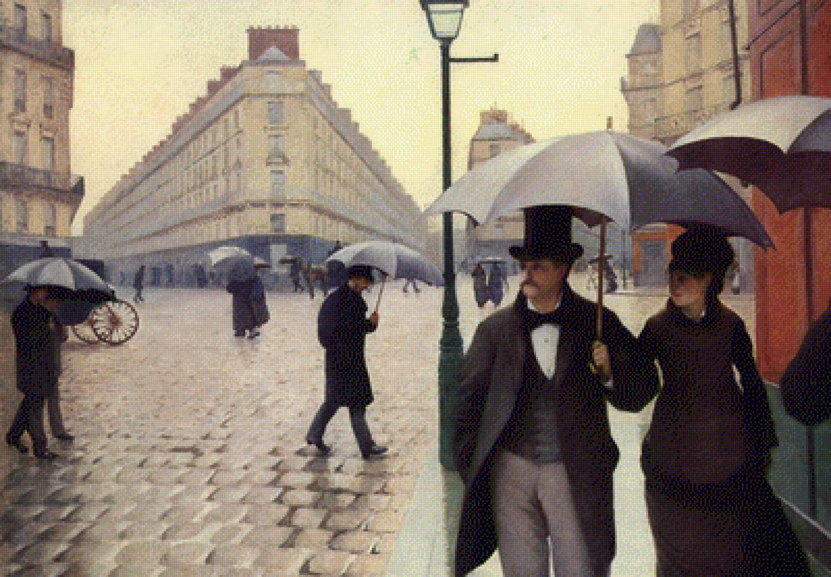 Gustave Caillebotte Paris A Rainy Day - paris a rainy day, gustave caillebotte, people, city - предпросмотр