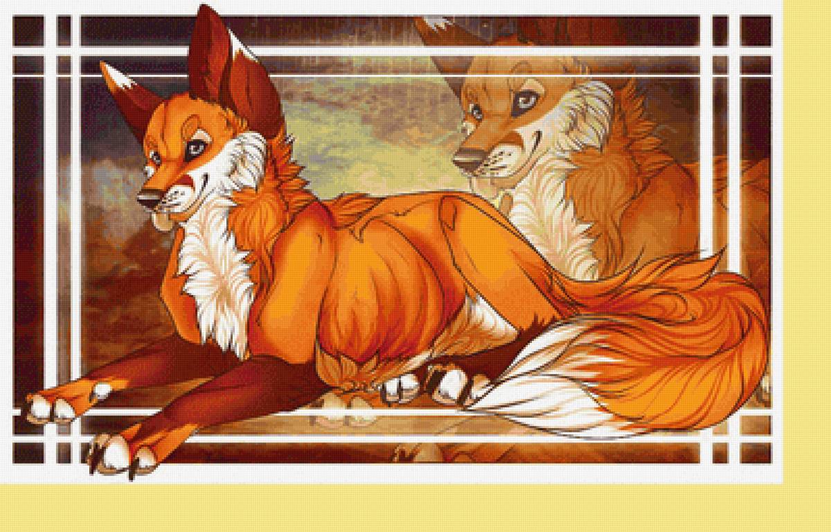 Серия "Лисы" - лисы, животные - предпросмотр