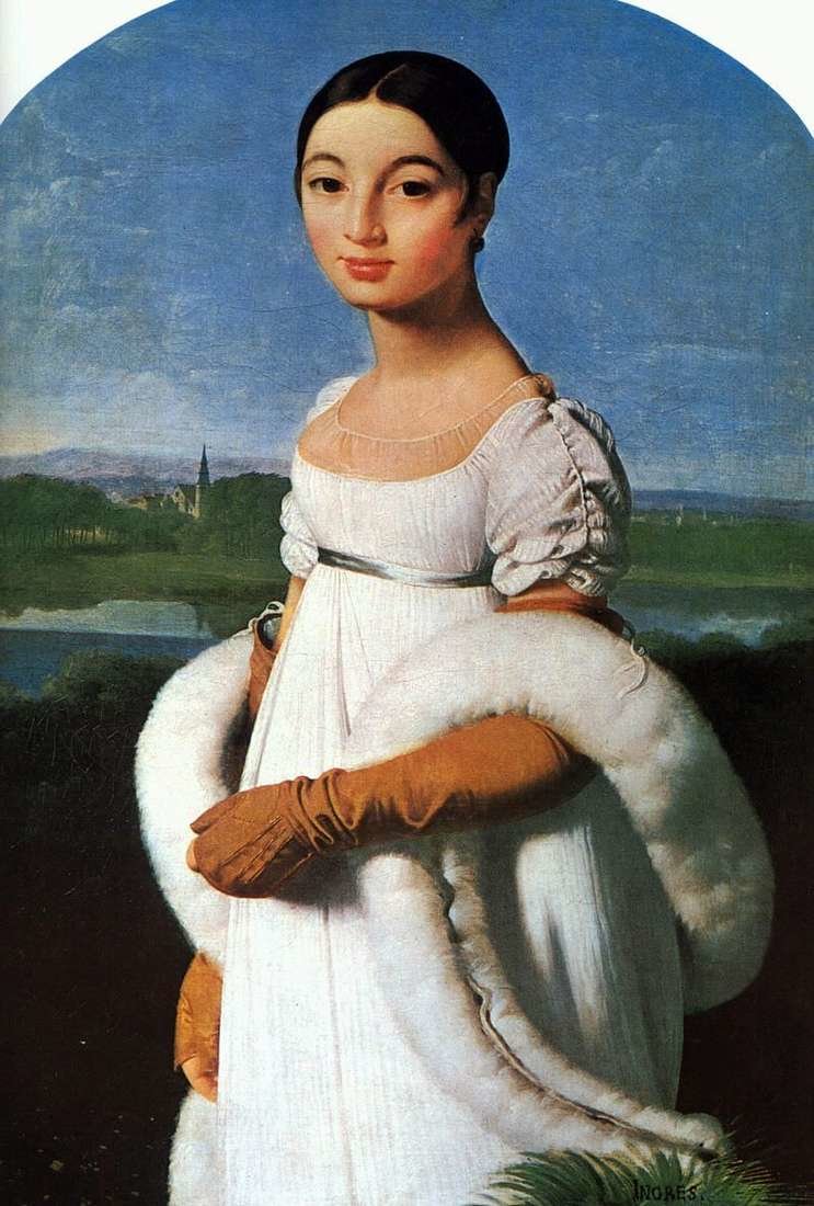 Ingres Portrait of Mademoiselle Riviere - portrait of mademoiselle riviere, ingres, painting - оригинал