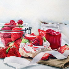 Схема вышивки «Клубничный джем»