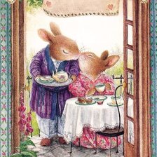 Схема вышивки «Кролики»