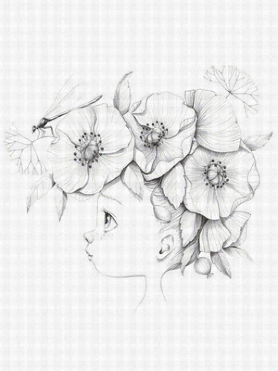 рисунок - девочка - предпросмотр