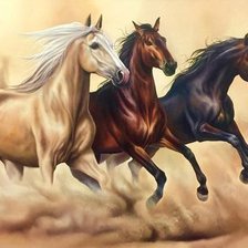 Схема вышивки «КОНИ»