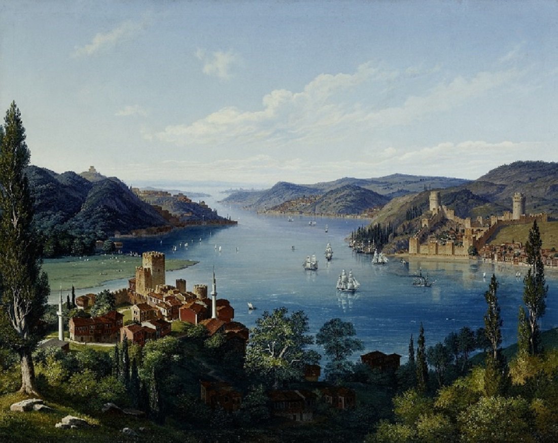 Istanbul Bosphorus - bosphorus, istanbul, painting - оригинал