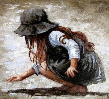 Дівчинка - квіти, діти - оригинал